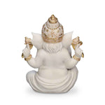 Ekdanata Polyresin Decorative Showpiece- White and Gold