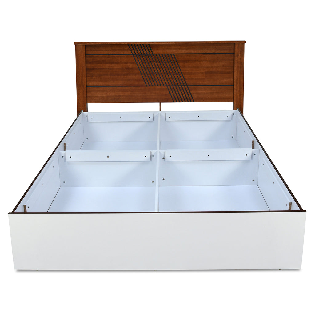 Electra Max Solid wood Bed with Box Storage (White)