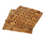 Criss Cross Bamboo Trivet Set of 2- Brown