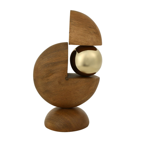 Abstract Table Decor Showpiece (Gold & Brown)