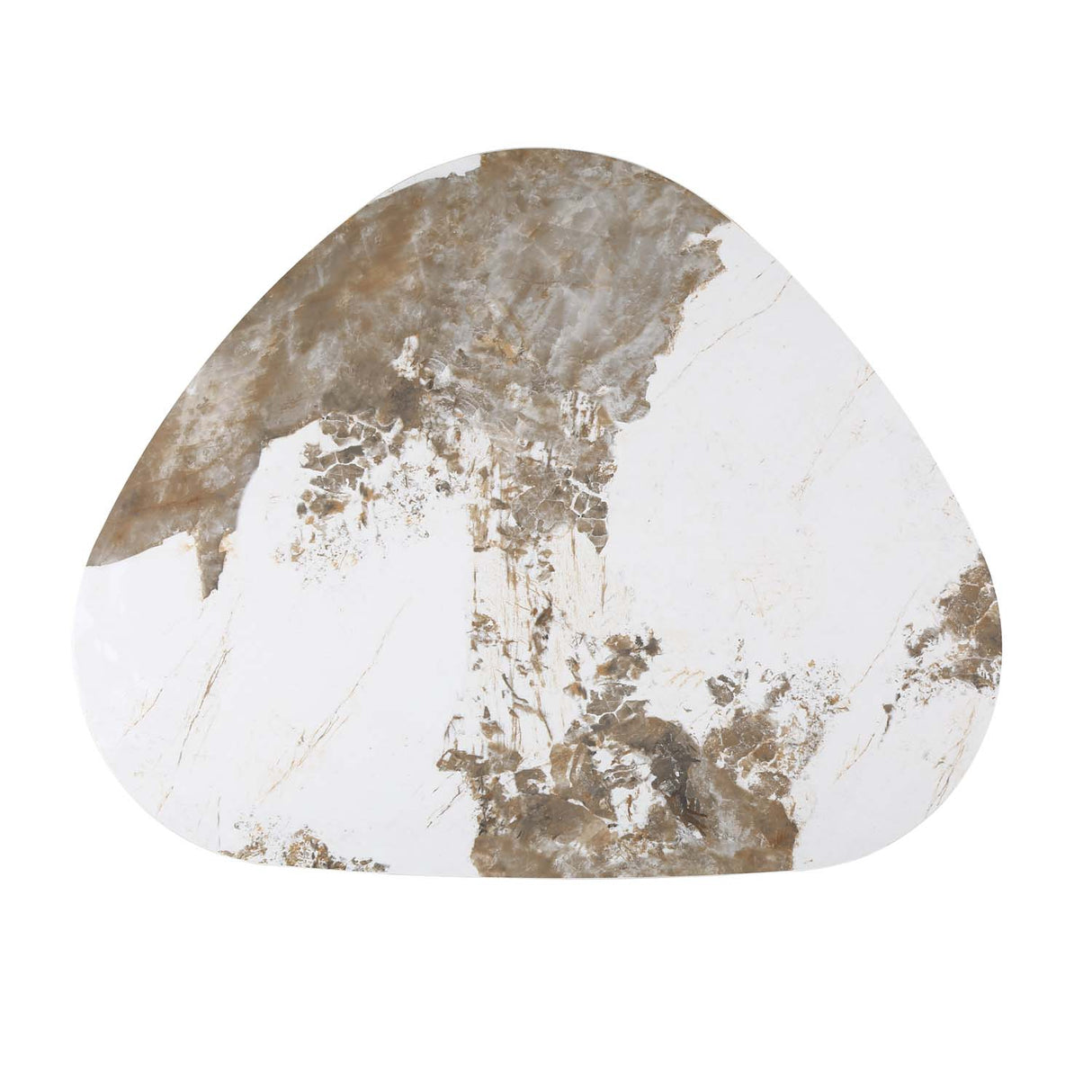 Empera Sintered Top Center Table (Walnut & Beige)