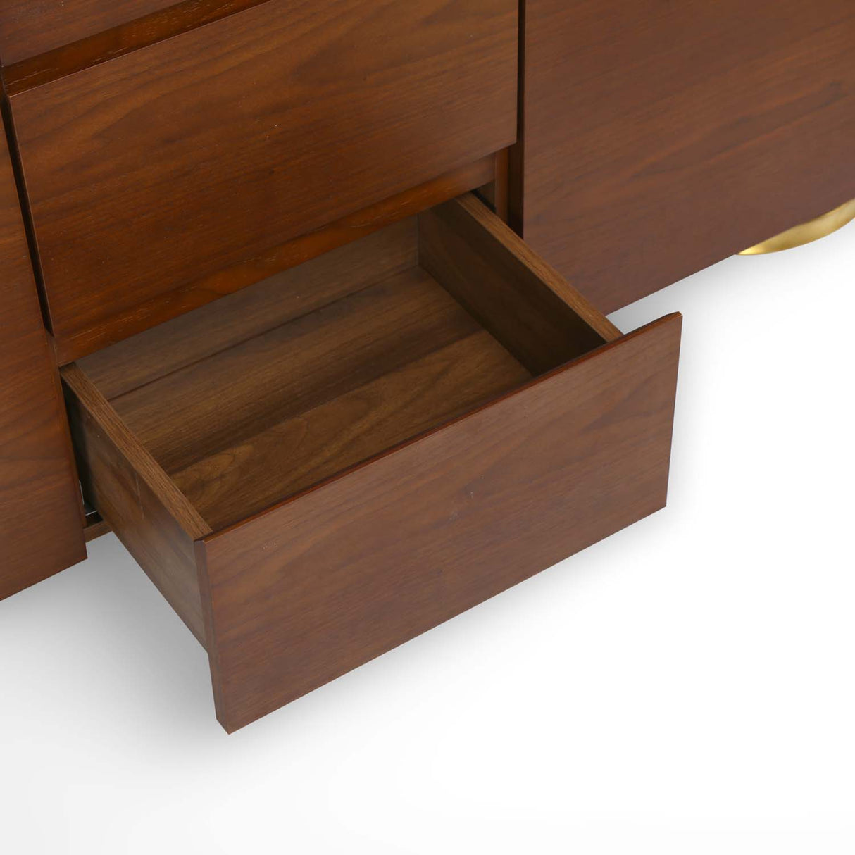 Empera Sintered Top Buffet Sideboard Cabinet (Walnut & Beige)