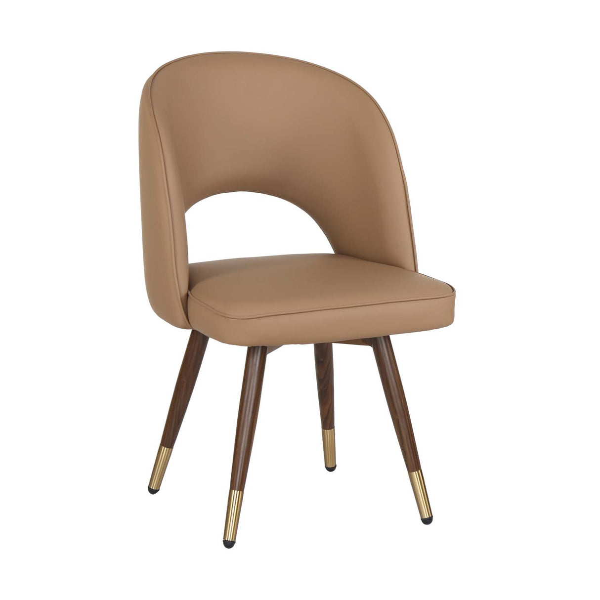Empera 6 Seater Round Dining Set- Beige & Walnut
