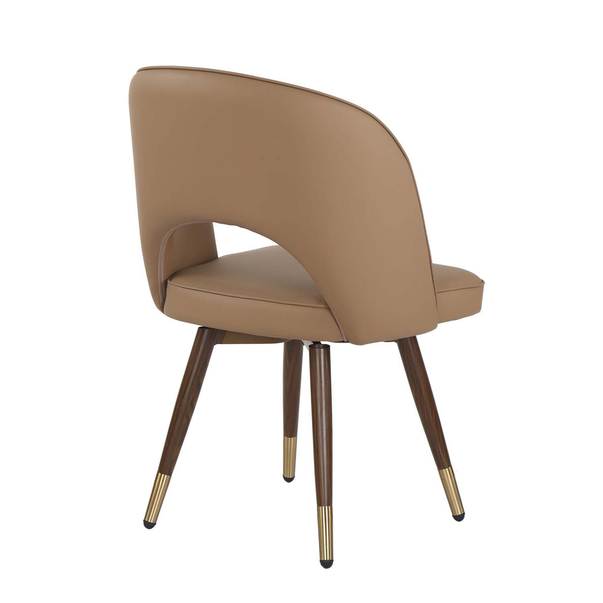 Empera 6 Seater Round Dining Set- Beige & Walnut