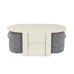 Nix Center Table (Ivory White)