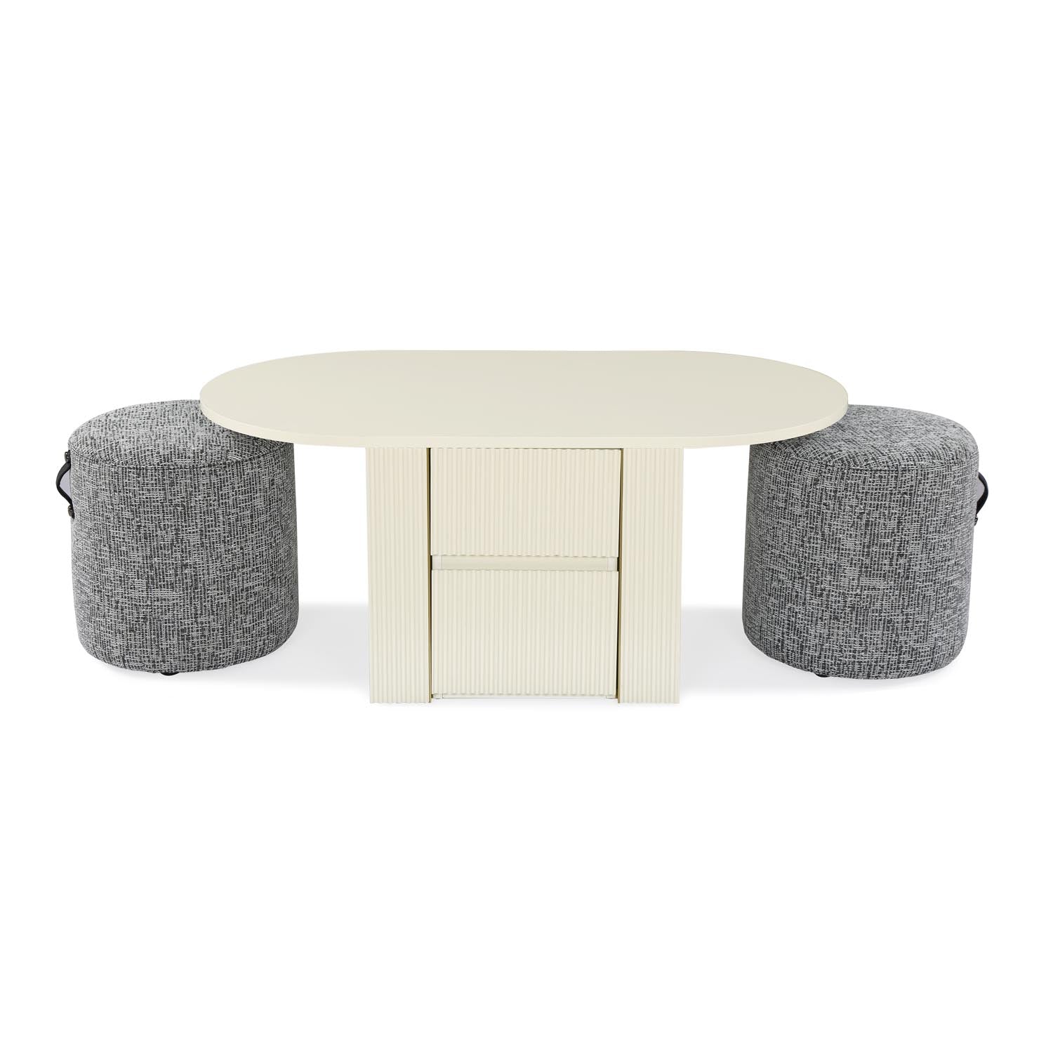 Nix Center Table (Ivory White)