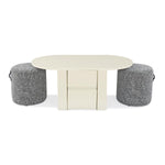 Nix Center Table (Ivory White)