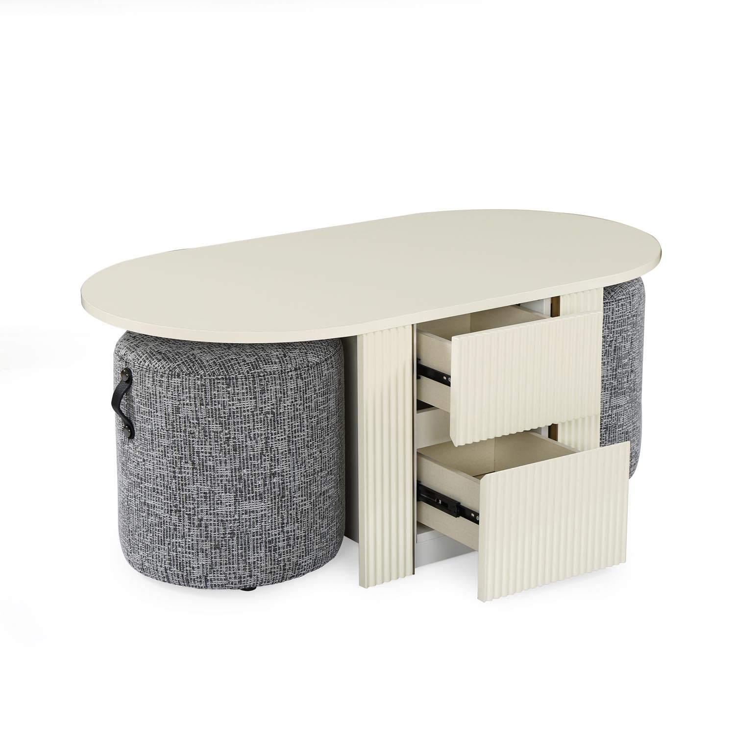 Nix Center Table (Ivory White)