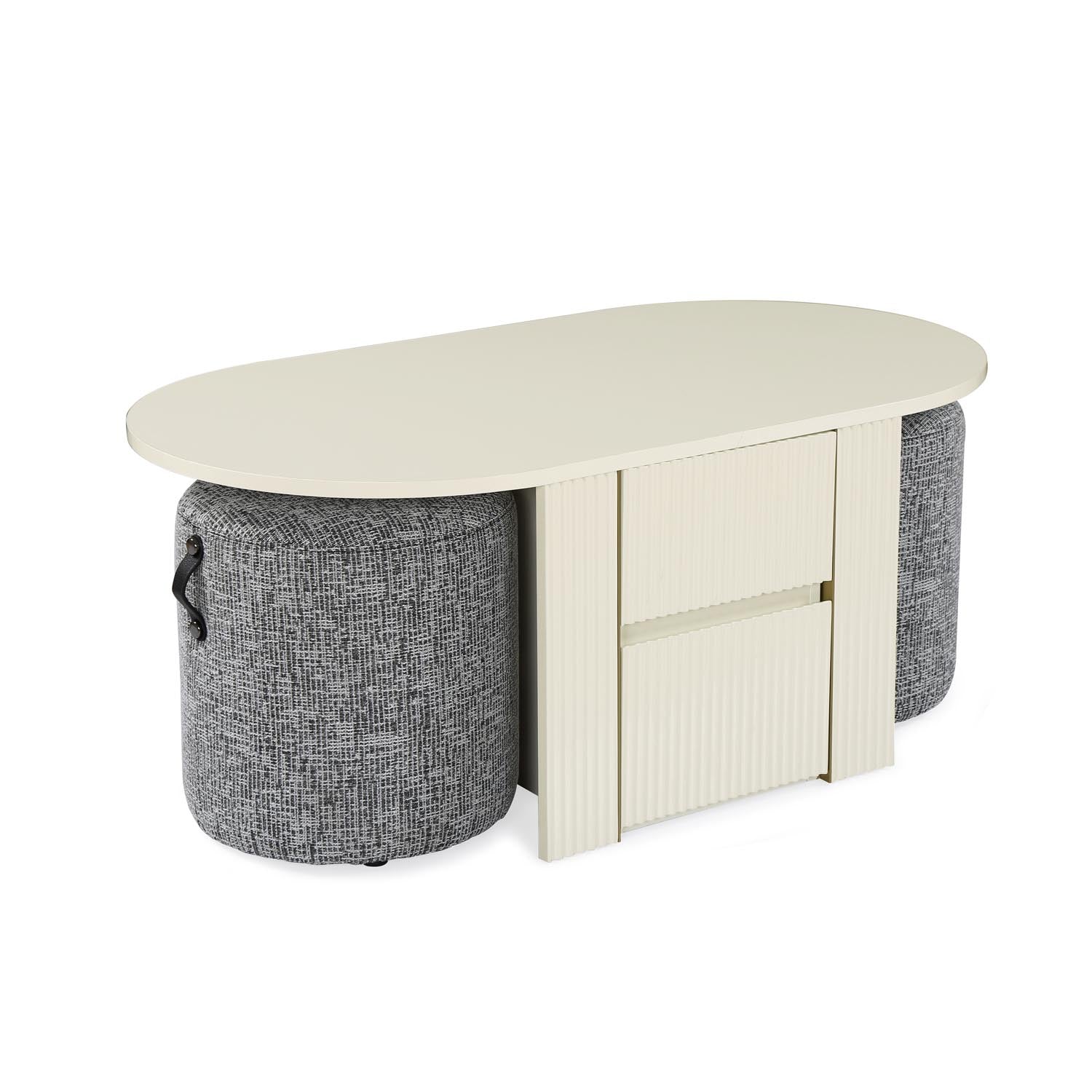 Nix Center Table (Ivory White)