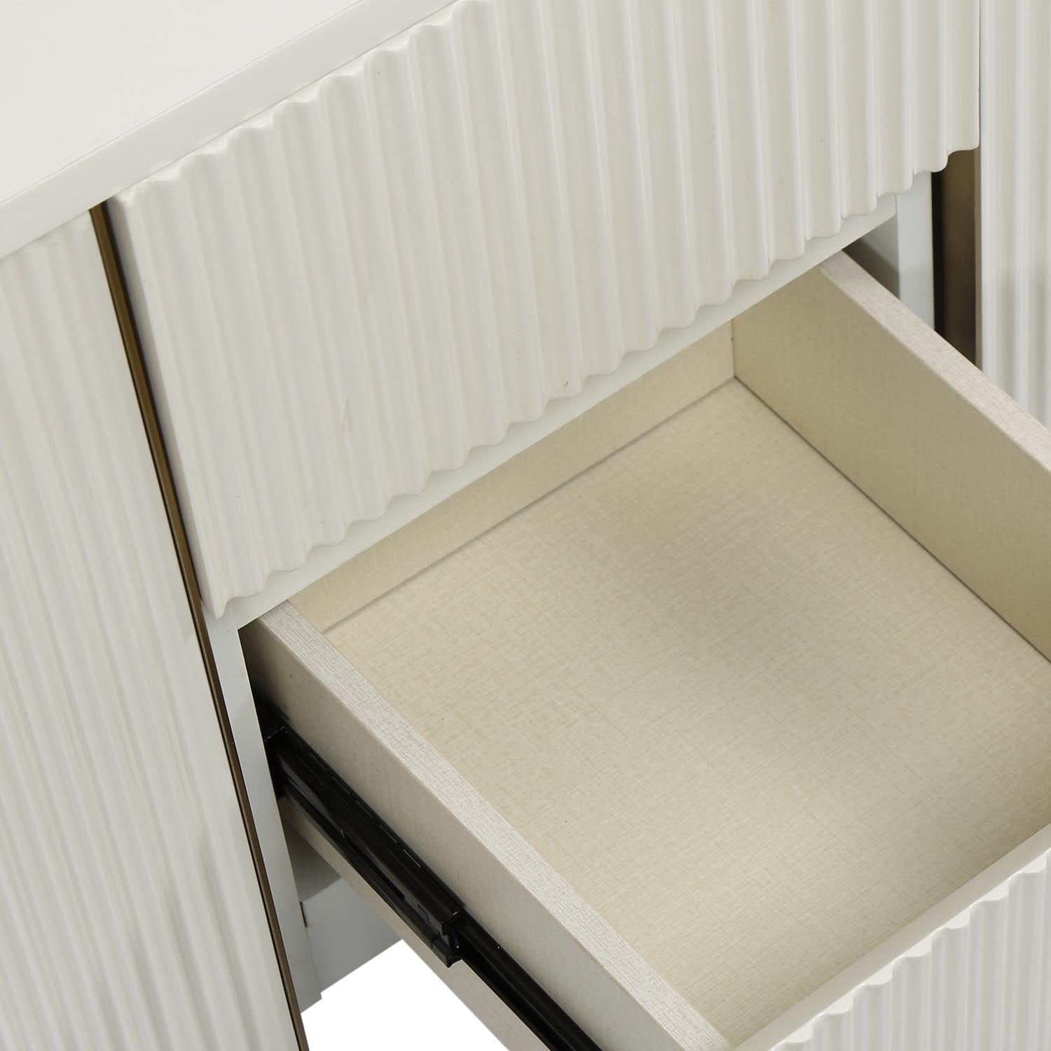 Nix Center Table (Ivory White)