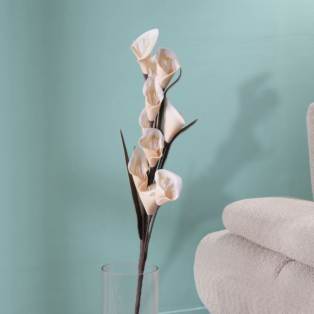 Nilkamal Artificial Mini Roses Flower Bunch (White)