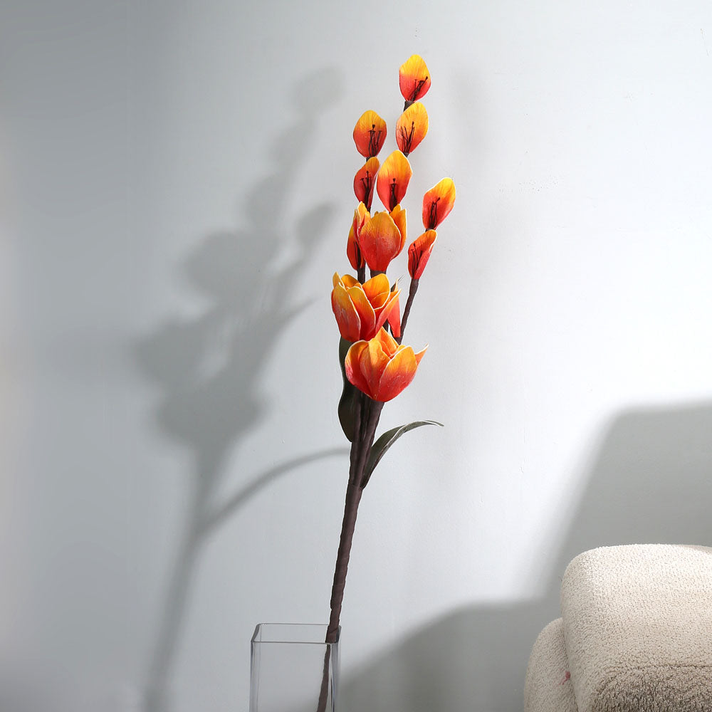 Nilkamal Artificial Magnolia Flower Stick (Orange)