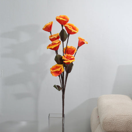 Nilkamal Artificial Mini Rose Flowers Bunch (Orange)