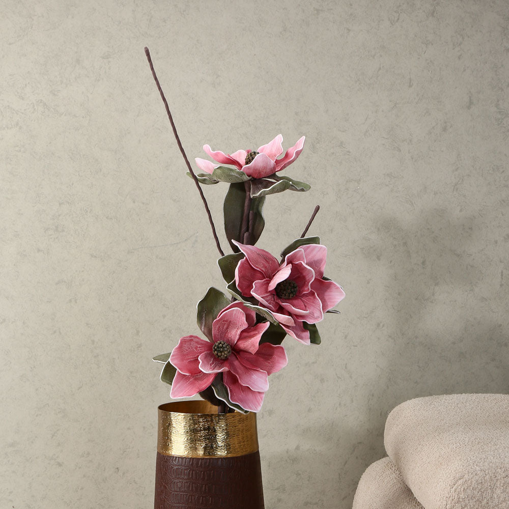 Nilkamal Artificial 3 Rose Flowers Stick (Pink)