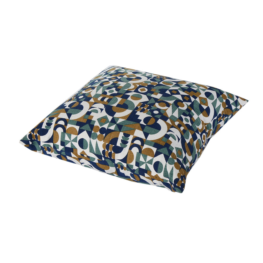 Geometric Cotton 16" x 16" Filled Cushion (Multicolor)