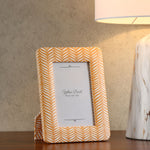 Leaf Design Table Photo Frame (Orange, 4 x 6 Inch)
