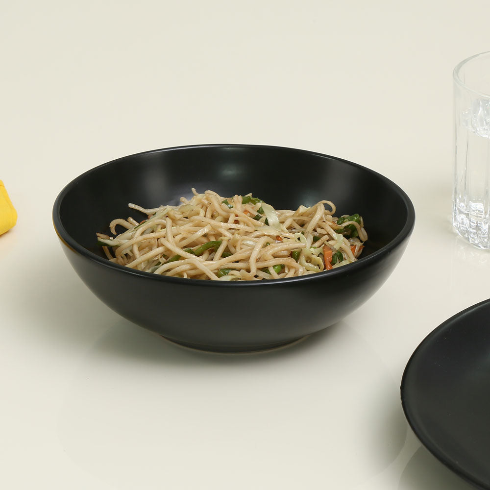 Stoneware Serving Bowl- Black Matt