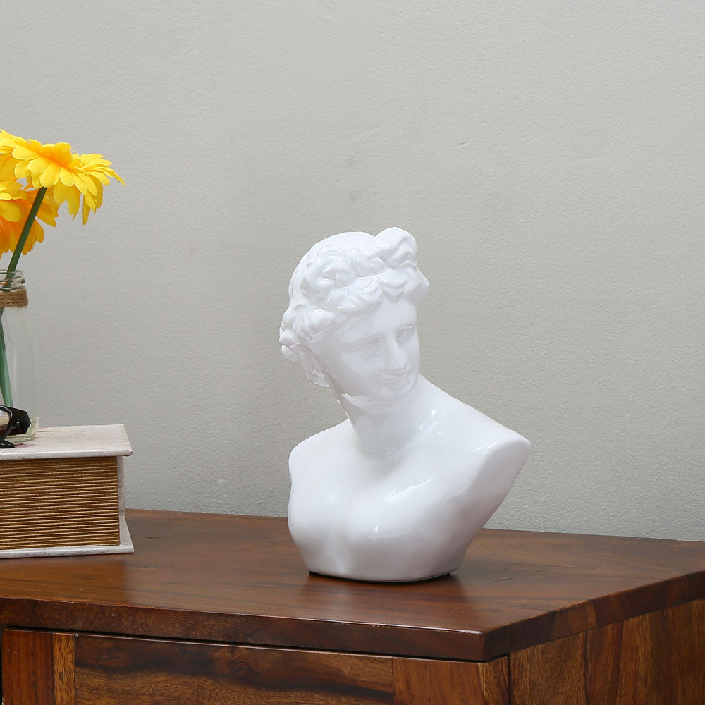 Nilkamal Julian Bust Statue Ceramic Showpiece White