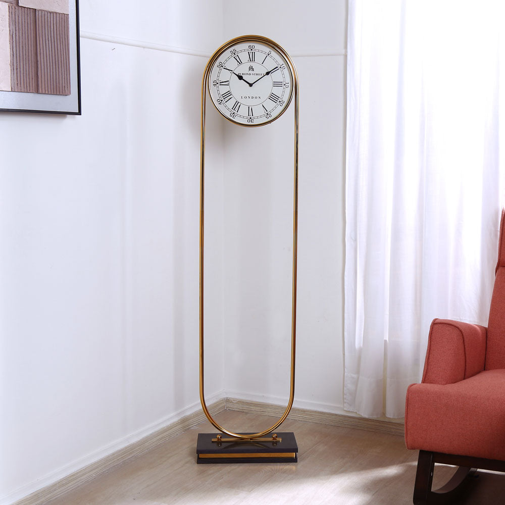 Nilkamal Arch With Base Analog Floor Clock (Gold)