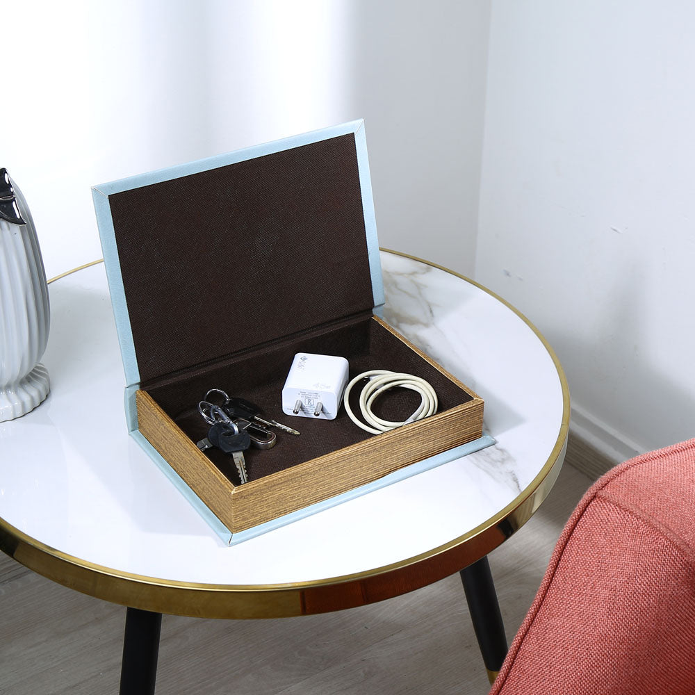 Milan Book Shaped Storage Box (Large, Blue)