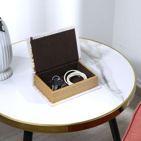 Vintage Book Shaped Storage Box (Small, Brown)