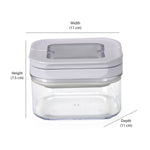Square Shape 450 ml Fliplock Container (Transparent)