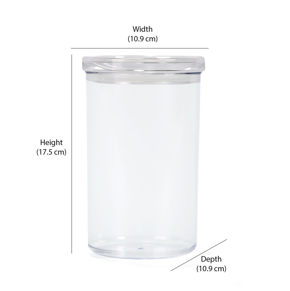 Round Shape 1000 ml Container (Transparent)