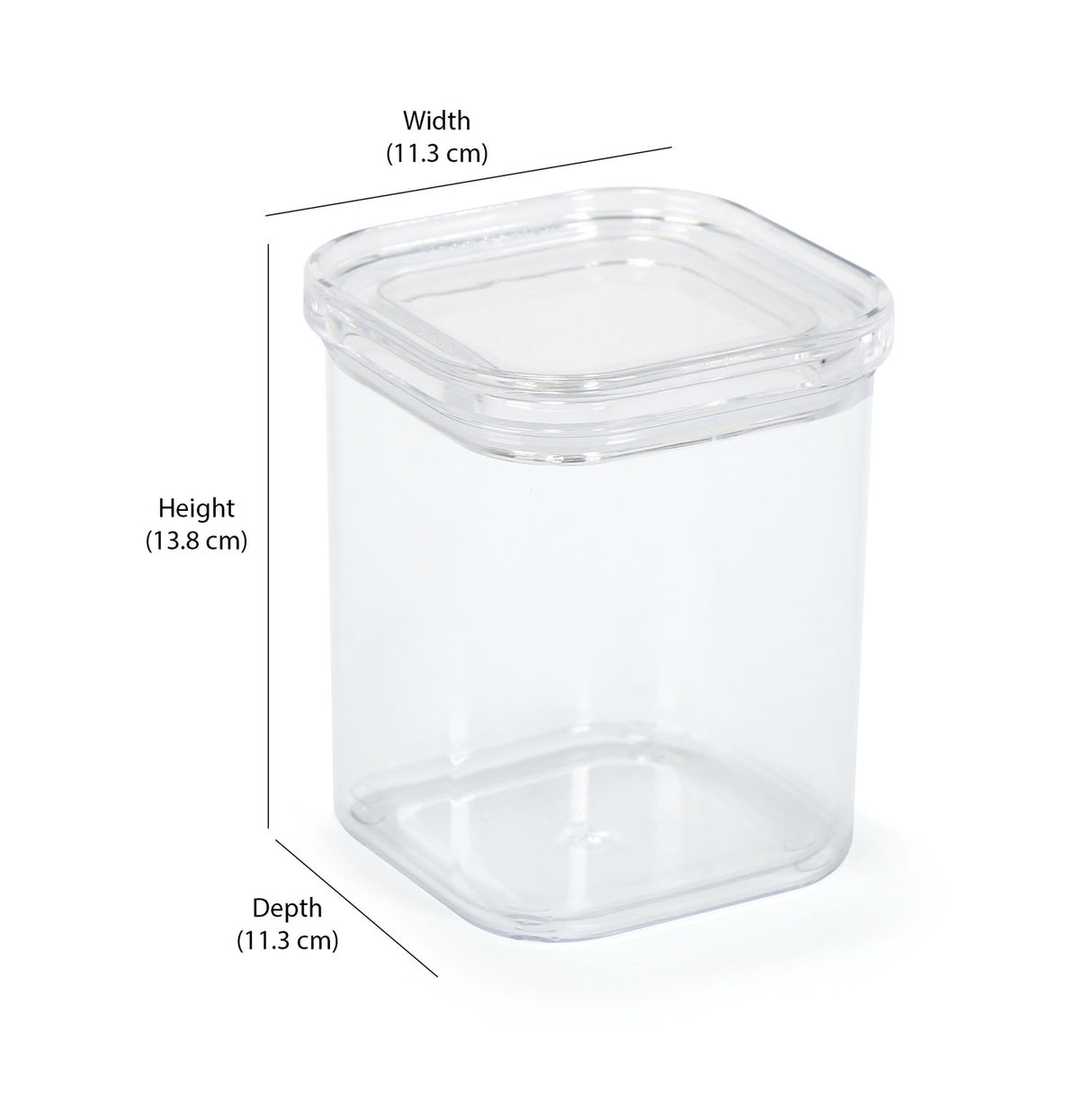 Square Shape 1100 ml Container (Transparent)