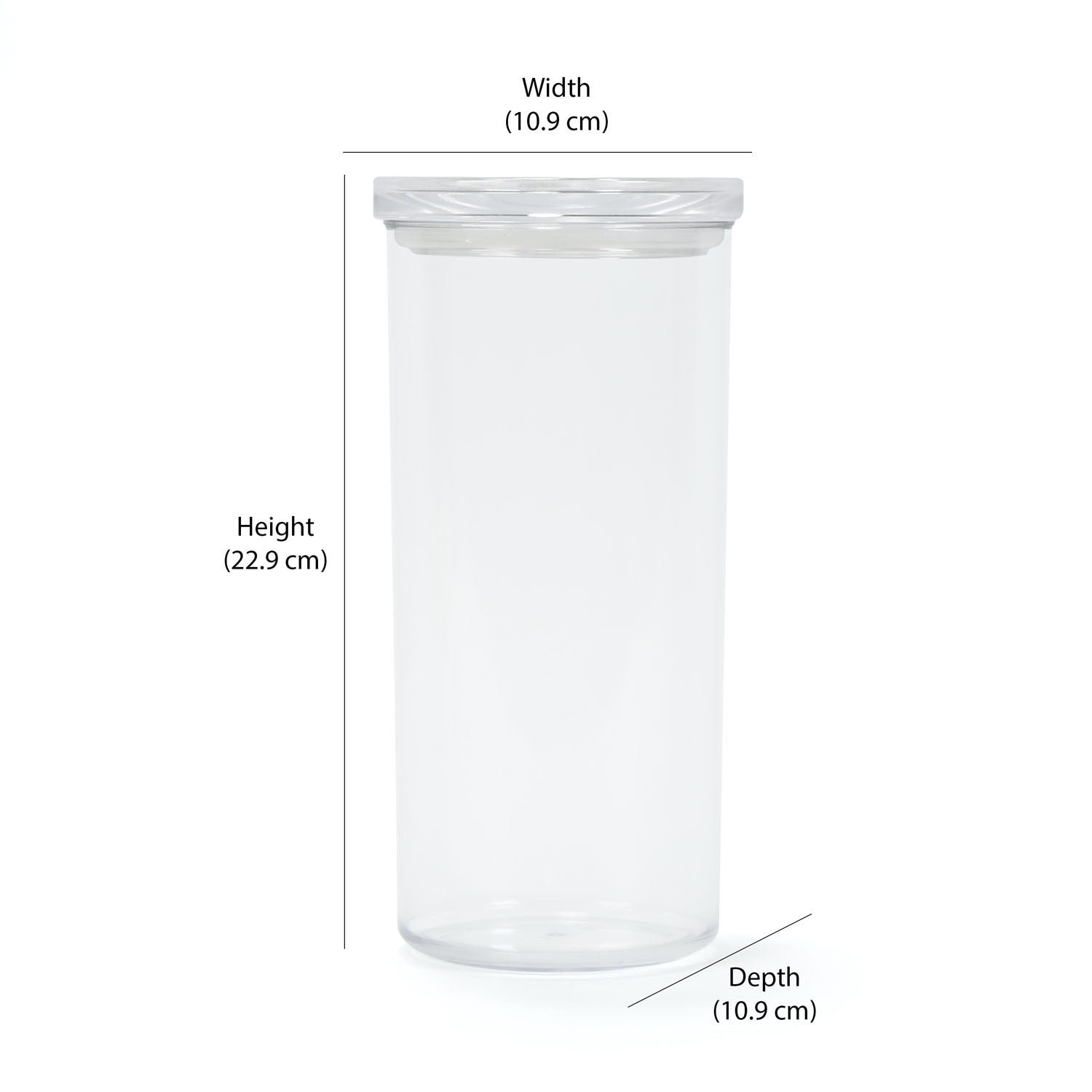 Round Shape 1350 ml Container (Transparent)
