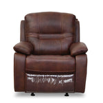 Wilson 1 Seater Sofa with Rocker Recliner (Brown)