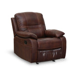 Wilson 1 Seater Sofa with Rocker Recliner (Brown)
