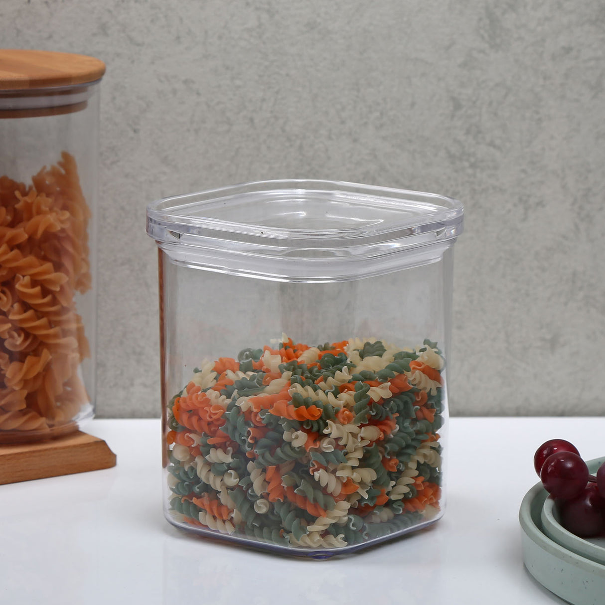 Nilkamal Square Shape 1100 Ml Canister Transparent