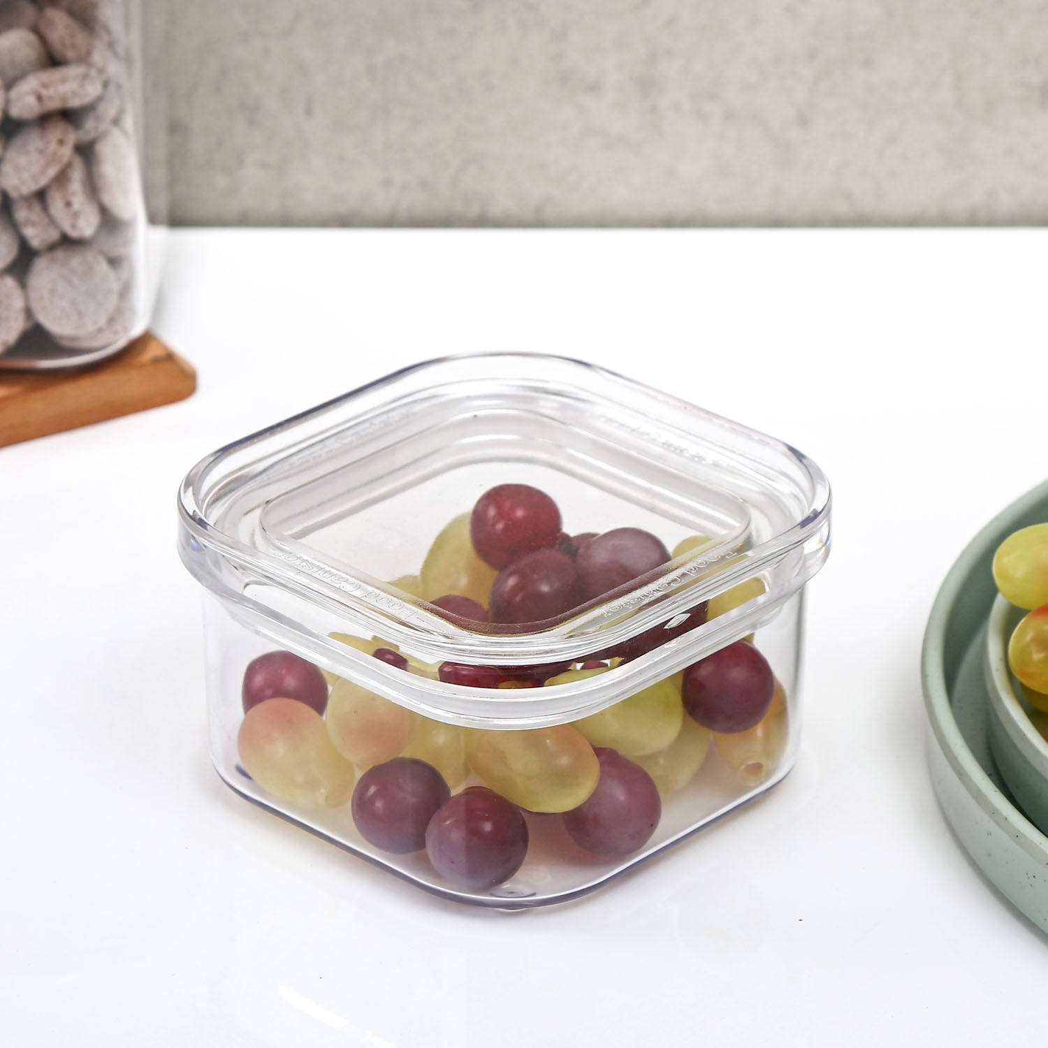 Square Shape 450 ml Container (Transparent)