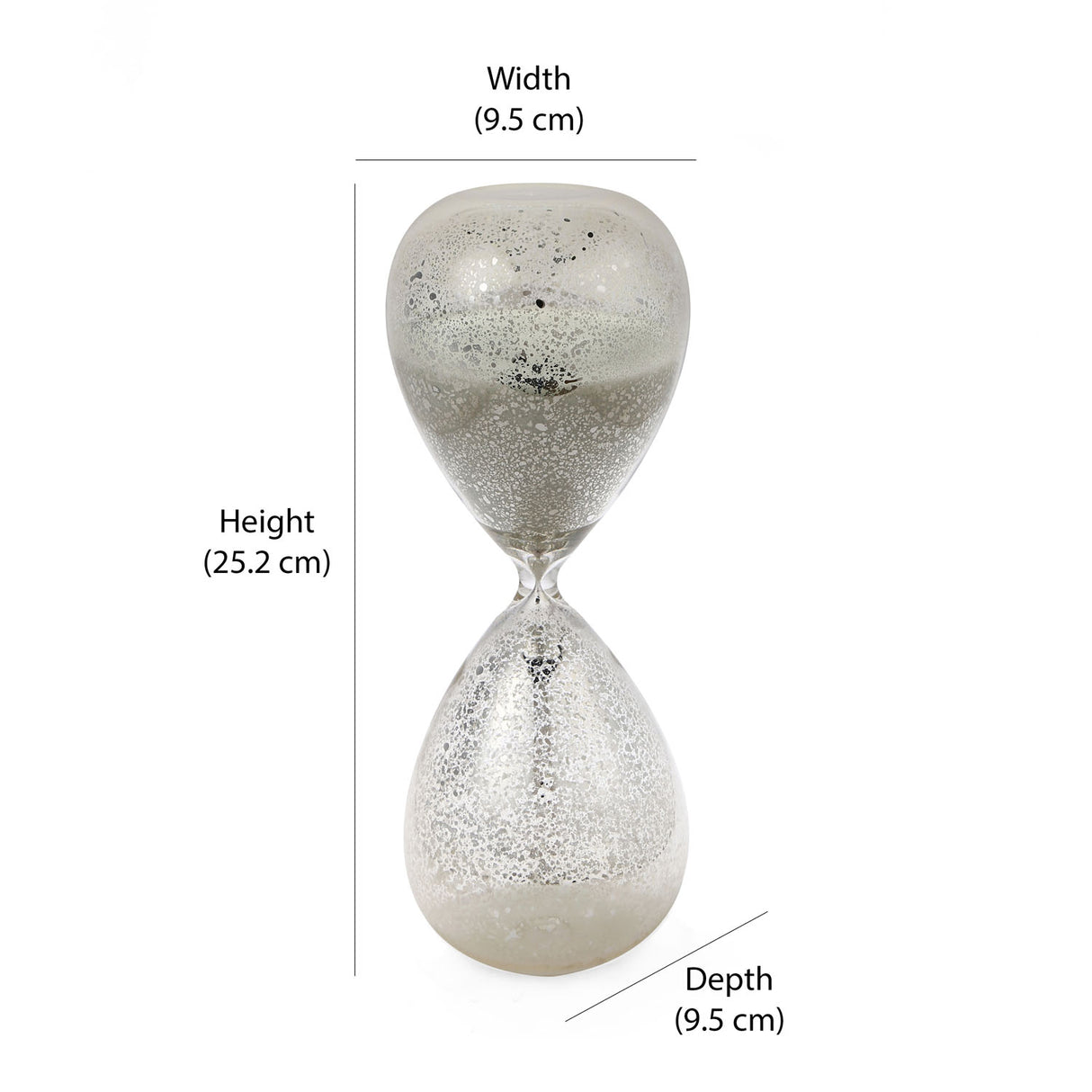 Decorative Sand Hour Glass Showpiece- White