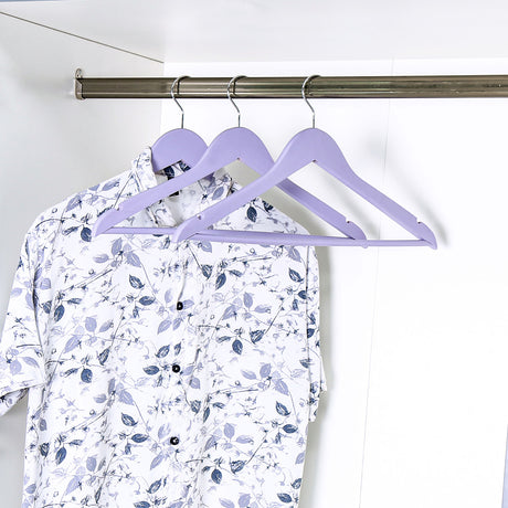 Nilkamal Wooden Cloth Hanger Set Of 5 (Lavender)