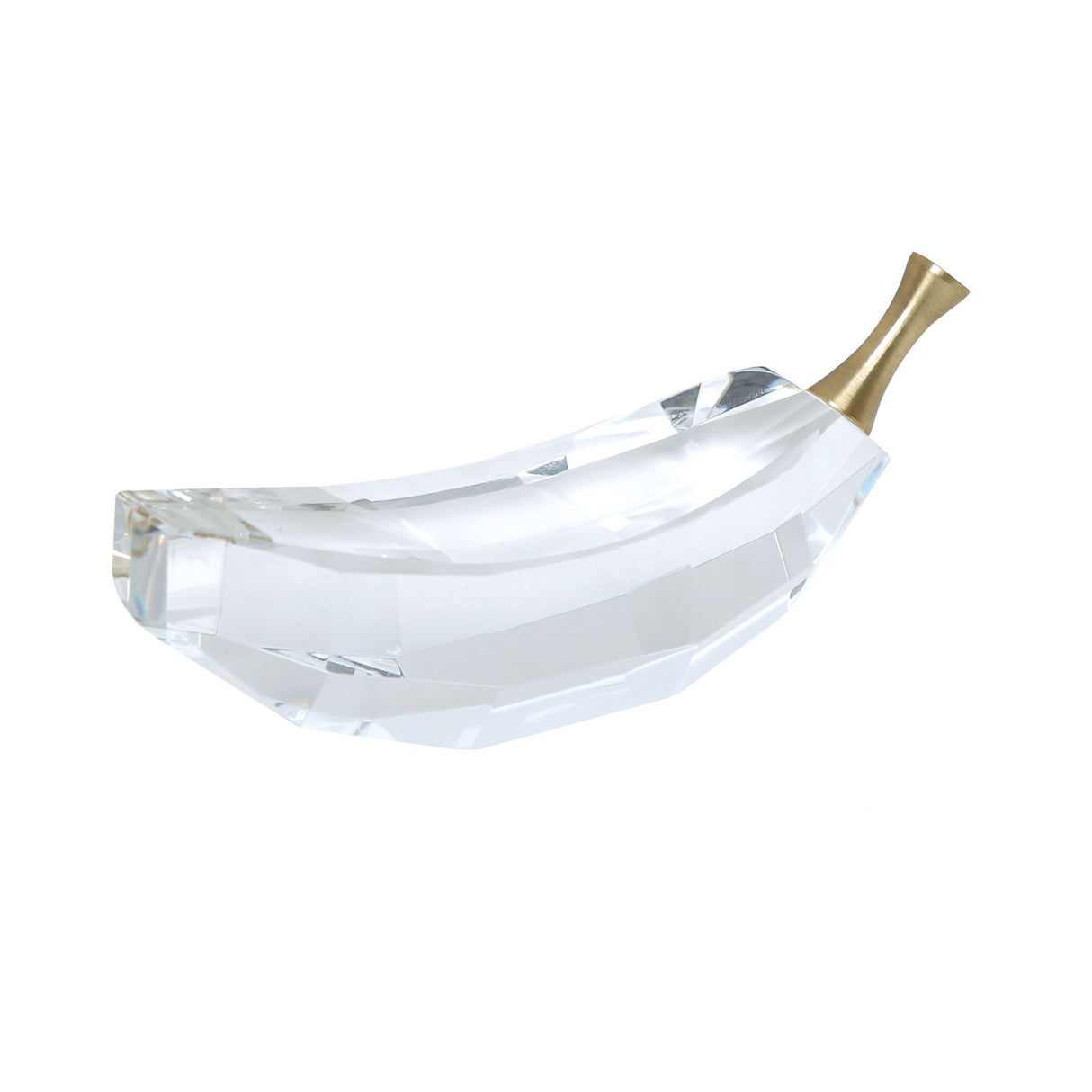 Crystal Banana Decorative Showpiece (Gold & Transparent)