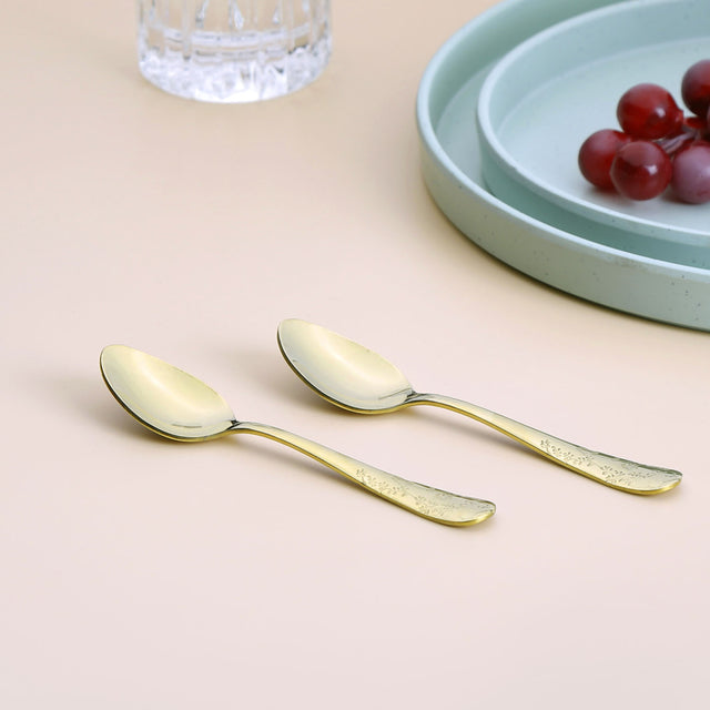 Nilkamal Arias by Lara Dutta Safari Gold Stainless Steel Tea Spoon Set of 6