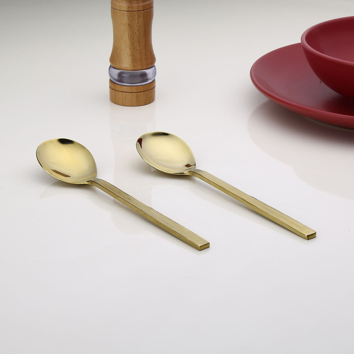 Nilkamal Arias by Lara Dutta Gold Rush Stainless Steel Serving Spoon Set of 2