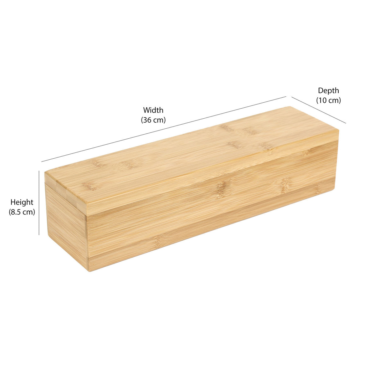 Five Sectional Bamboo Tea Box (Light Brown)