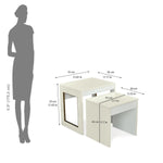Nix Nest Table Set of 2 (Ivory White)