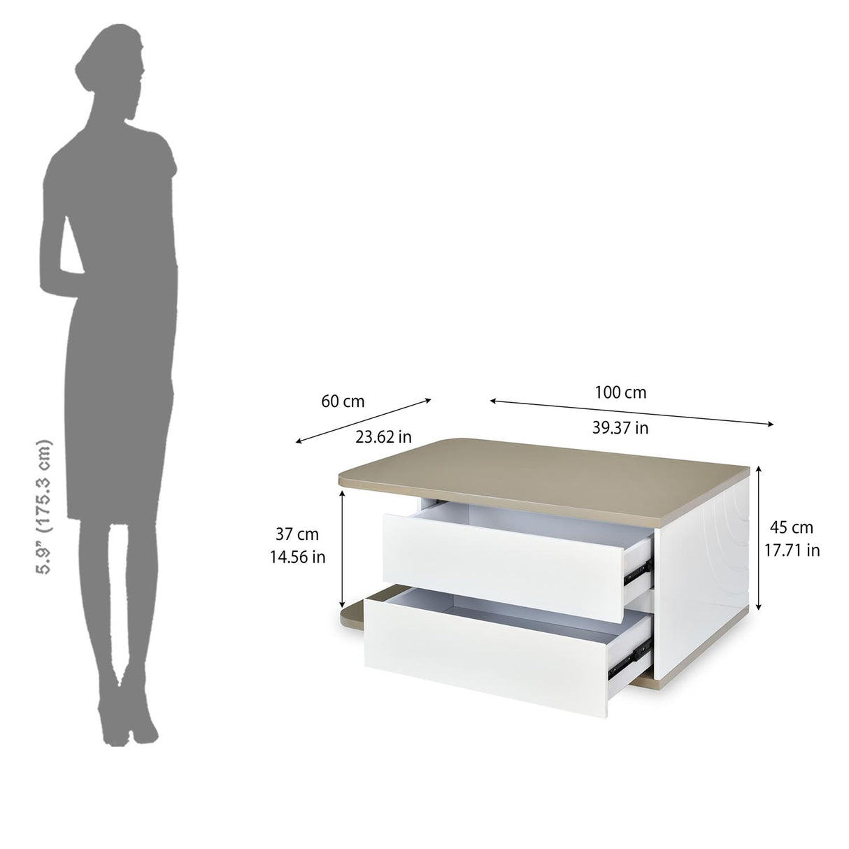 Cassini Center Table (White)