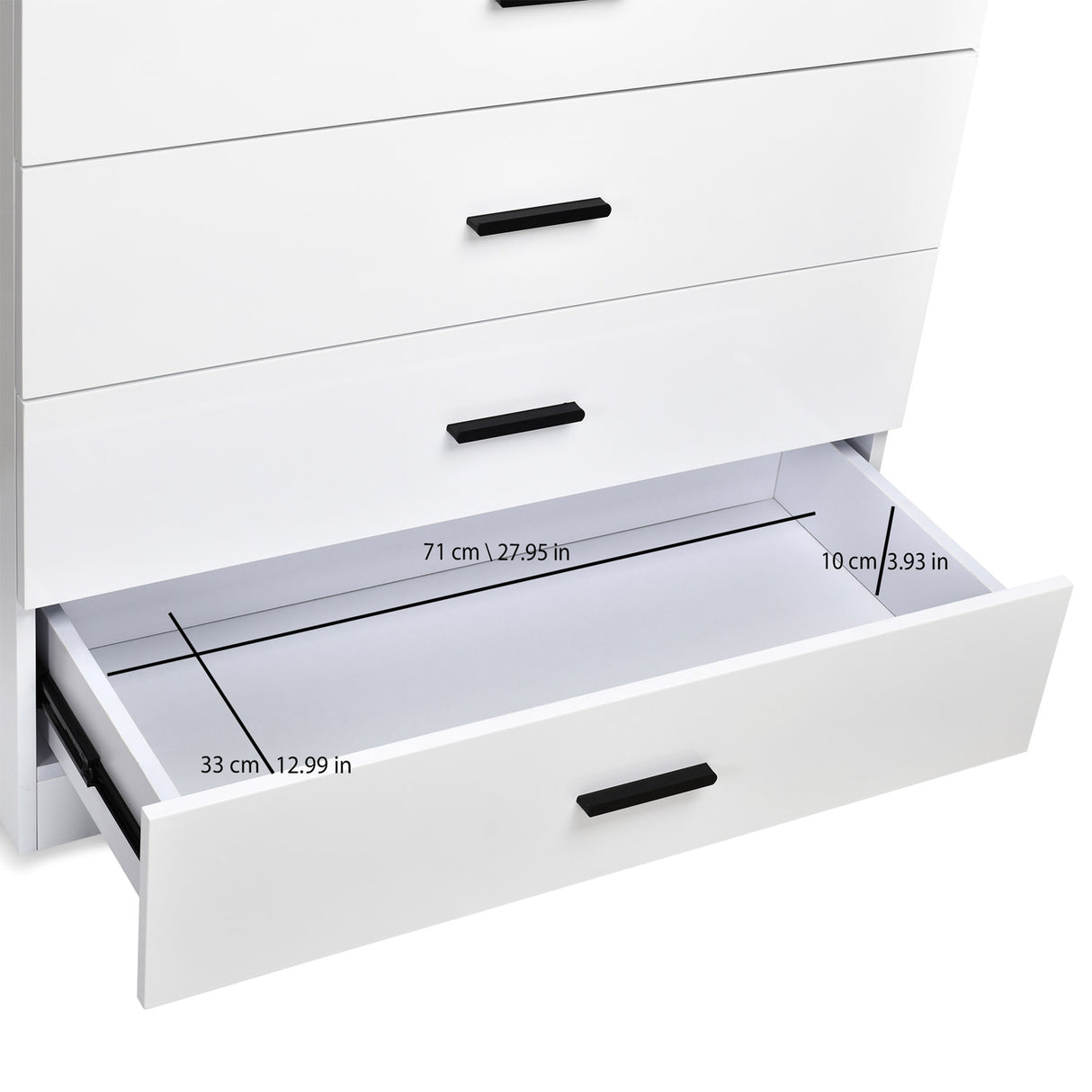 Edur Chest of 4 Drawers (White)