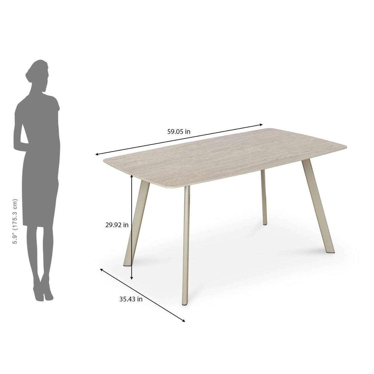 Glenview 6 Seater Travertine Dining Set- Beige