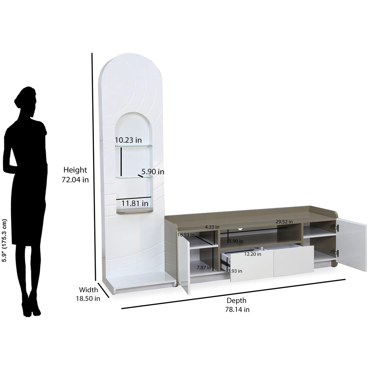 Cassini Wall Unit (White)