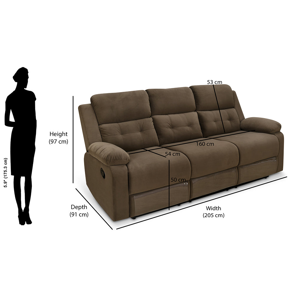 Nilkamal Homes - Derik Recliner Sofa in Centimeter