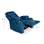 Parlor Massage Chair with Manual Recliner (Blue)