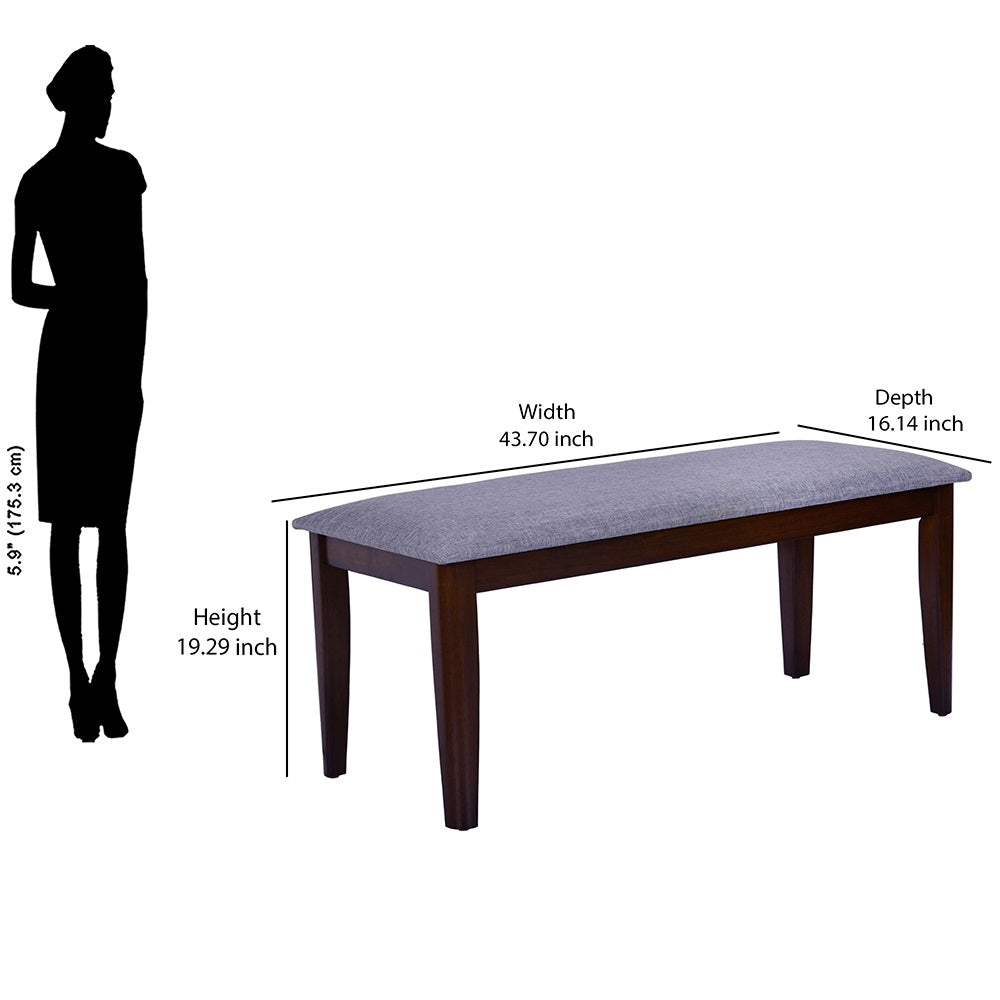 Orval 1 + 4 + Bench Dining Set (Rio Brown)