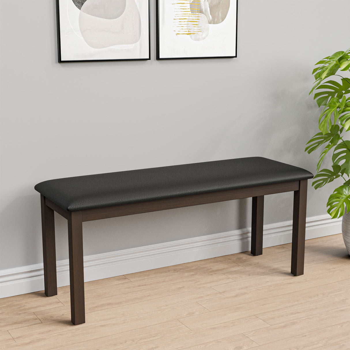 Nilkamal Adrian 6 Seater Dining Bench (Dark Walnut)