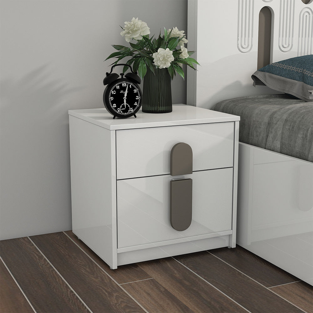 Nilkamal Agnes Engineered Wood Night Stand (White)