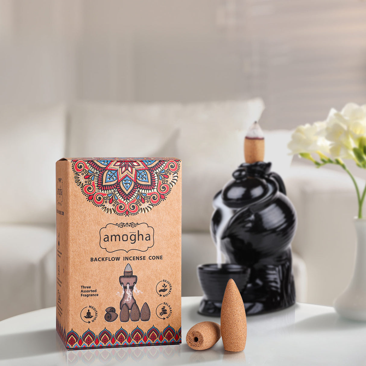 IRIS Amogha Backflow Incense Cones Pack of 30
